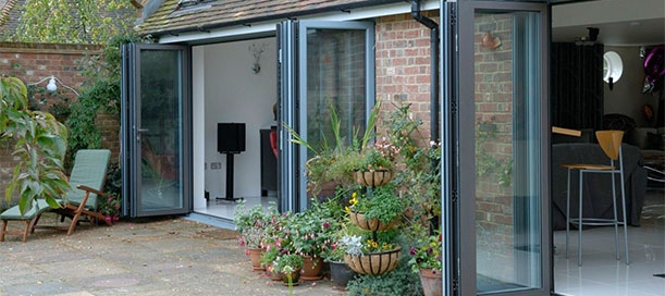 aluminium bi folding doors totton hampshire