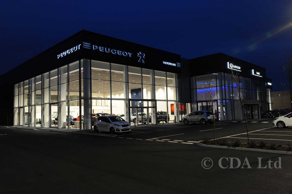 Aluminium Car Showroom With Curtain Walling, Crawley